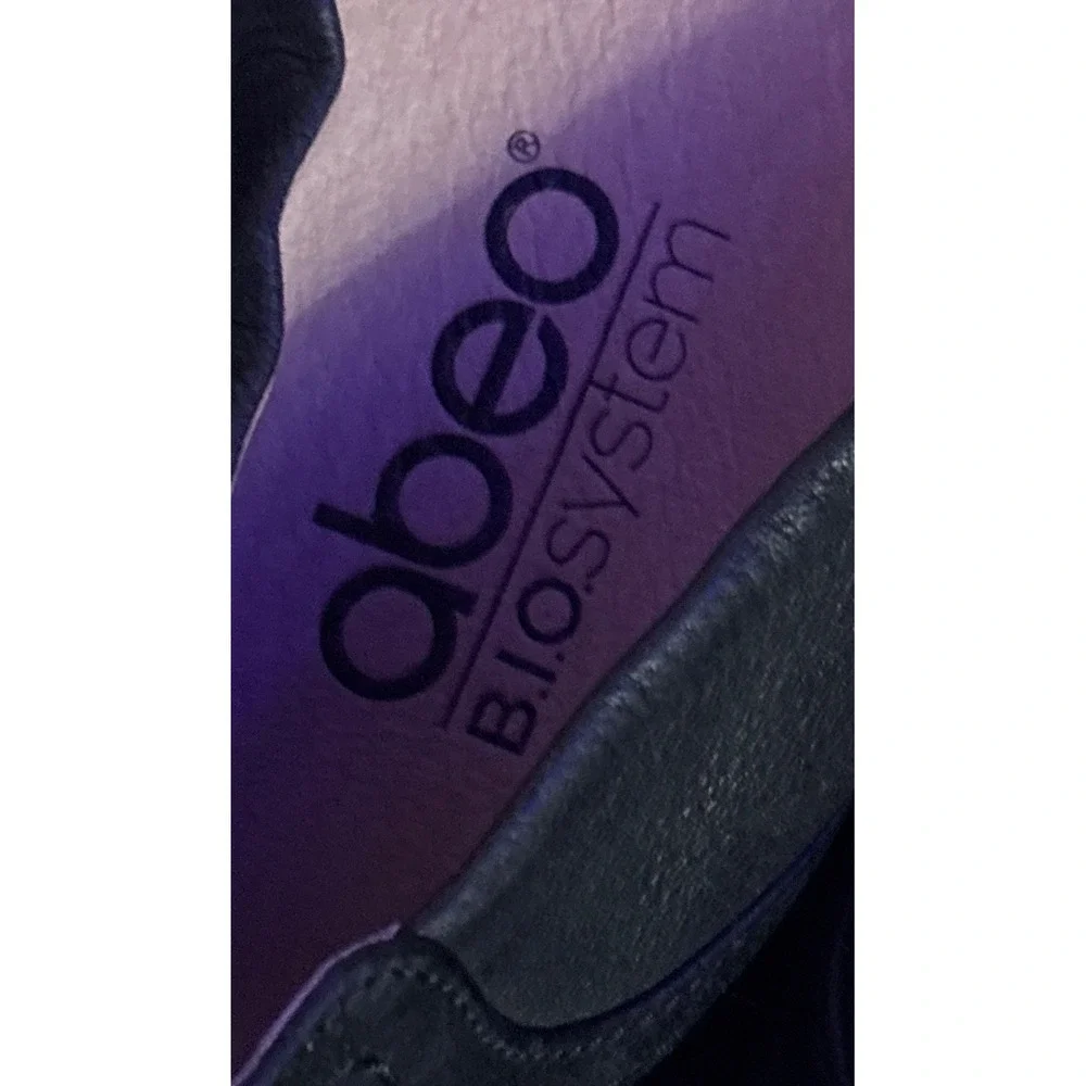Abeo Womens Black Leather Tabitha Ballet Flats Buckle BioSystem Comfort Shoes 10